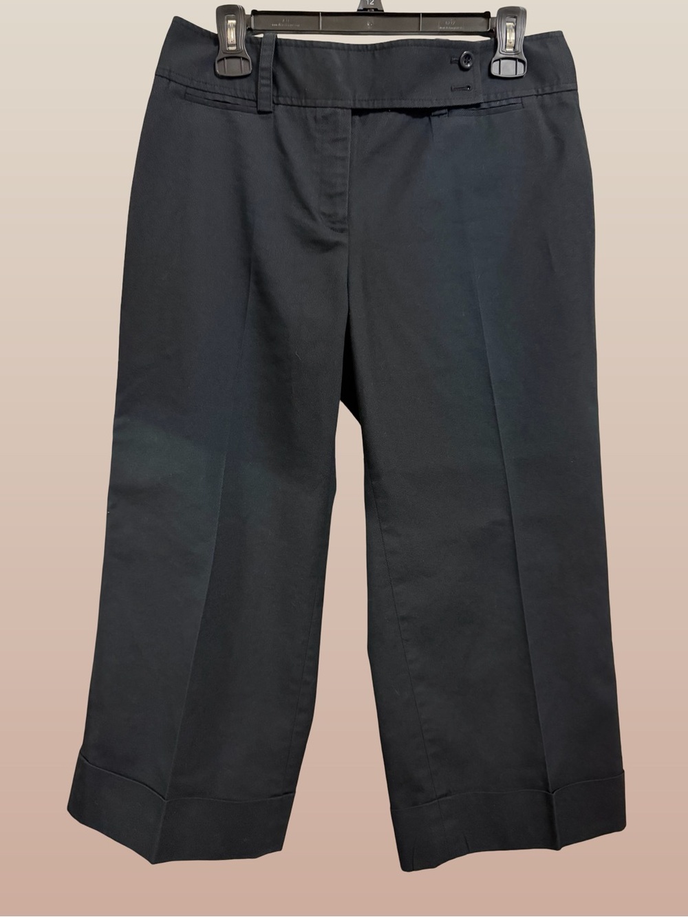 Ann Taylor Navy Blue Cropped Dress Pants Sz 8